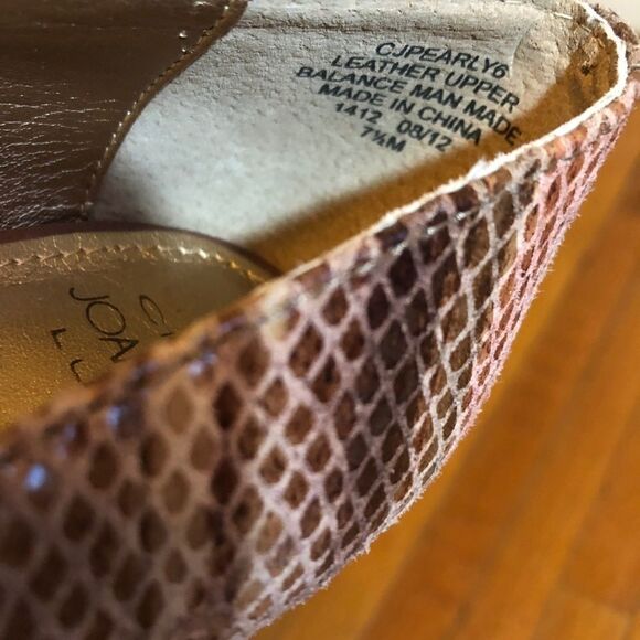 Circa Joan David Shoes Size 7.5 Heels Pearly Snake - Picture 6 of 6